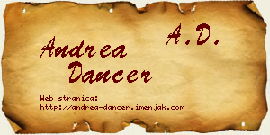 Andrea Dancer vizit kartica
